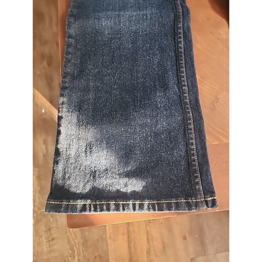 Signature Levis Jeans Womens Size 12 Short Low Rise Boot Cut Stretch Whiskered - Picture 2 of 9